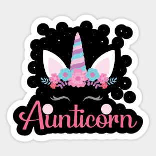 Aunticorn Shirt, Funny Aunt Unicorn T-Shirt, Gift For Aunts, Unicorn aunt, Shirt For Aunt, Gift For Aunts Sticker